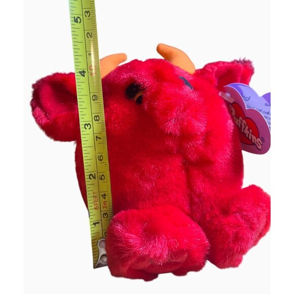 Puffkins Red Devil Plush Toy With Orange Horns and Poem Tag Limited Edition - Picture 16 of 16